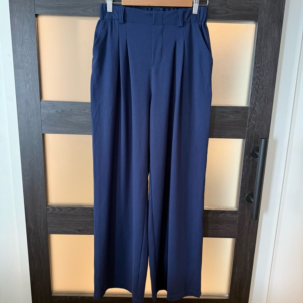 NWT Halara Flex™ High Waisted Pocket Straight Leg Crepe Work Pants Size S Tall - Picture 3 of 10